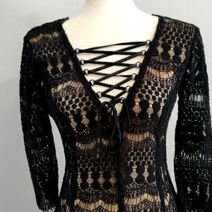 B. Darlin black lace dress size 3/4